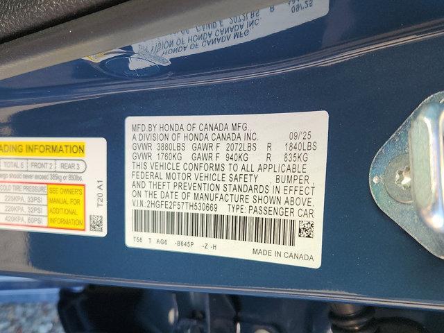 new 2026 Honda Civic car, priced at $27,407