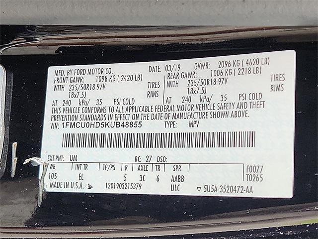 used 2019 Ford Escape car, priced at $13,187