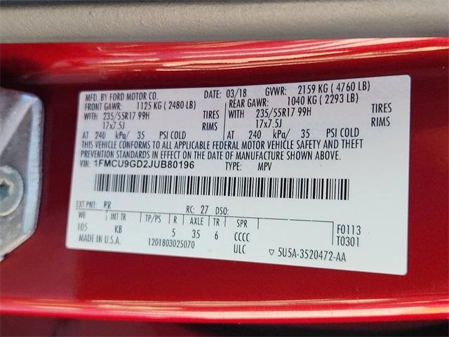 used 2018 Ford Escape car, priced at $14,887