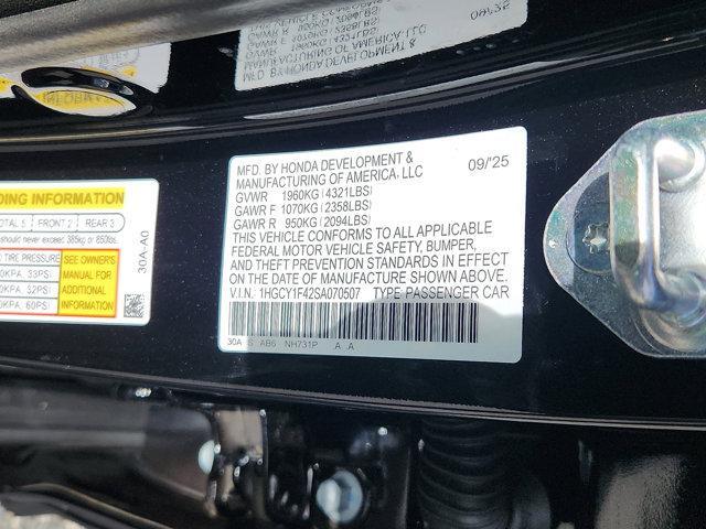 new 2025 Honda Accord car, priced at $28,944