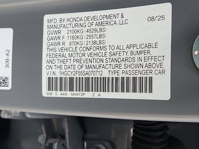 new 2025 Honda Accord Hybrid car, priced at $33,655