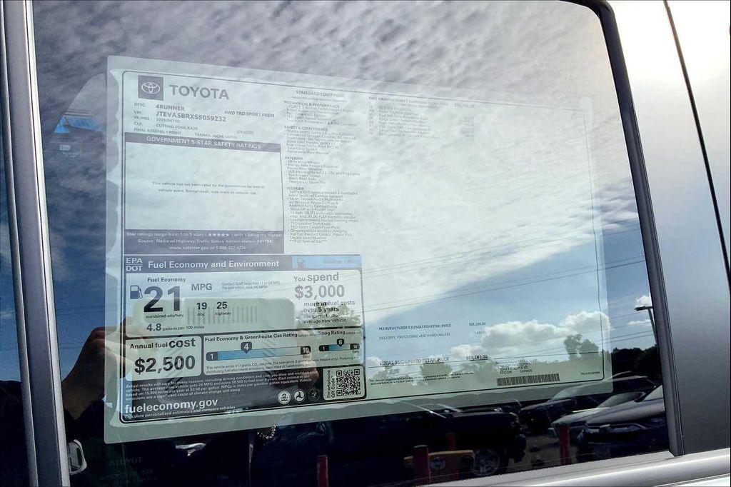 new 2025 Toyota 4Runner car, priced at $59,703