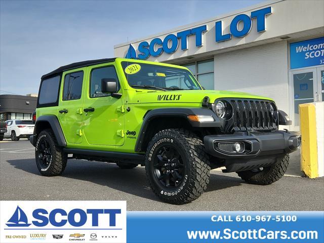 used 2021 Jeep Wrangler car, priced at $35,995