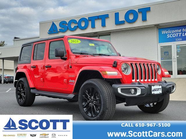 used 2021 Jeep Wrangler Unlimited 4xe car, priced at $37,981