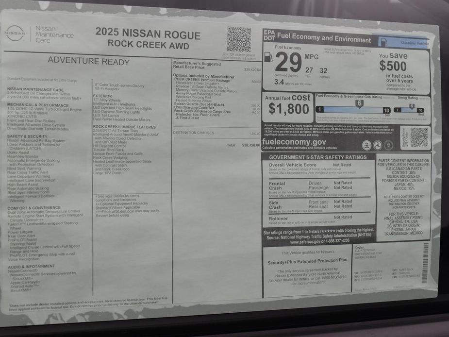 new 2025 Nissan Rogue car, priced at $37,890