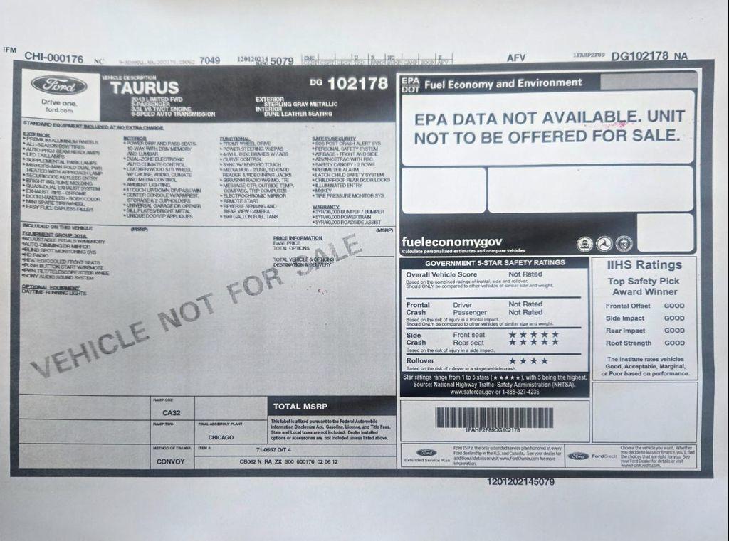 used 2013 Ford Taurus car, priced at $5,950