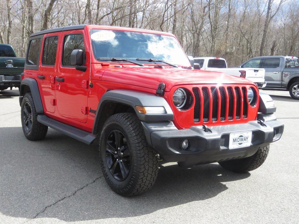 used 2021 Jeep Wrangler Unlimited car, priced at $28,532