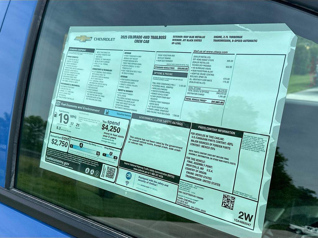 new 2025 Chevrolet Colorado car, priced at $47,665