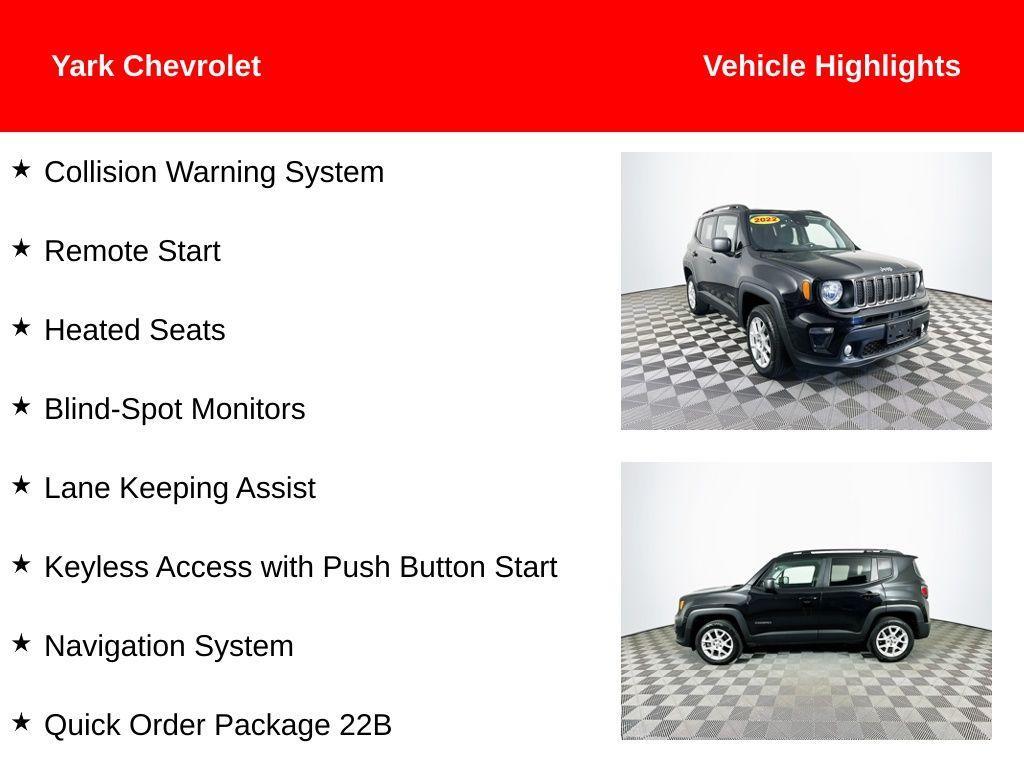 used 2022 Jeep Renegade car, priced at $18,475