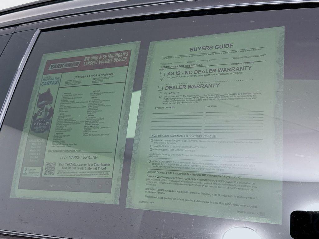 used 2023 Buick Envision car, priced at $27,287