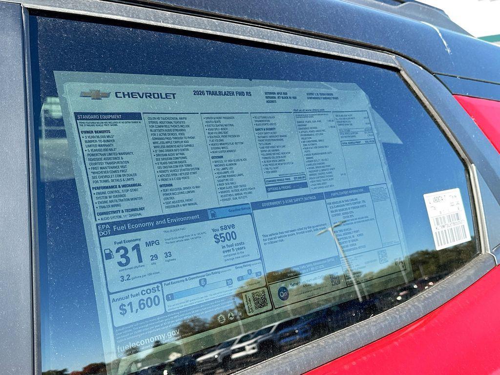 new 2026 Chevrolet TrailBlazer car, priced at $33,115