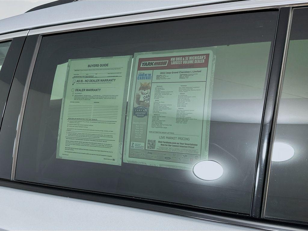 used 2022 Jeep Grand Cherokee L car, priced at $30,000