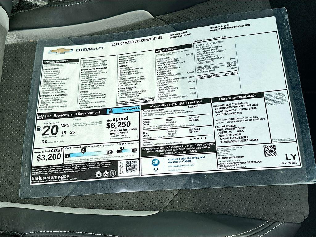 used 2024 Chevrolet Camaro car, priced at $48,750