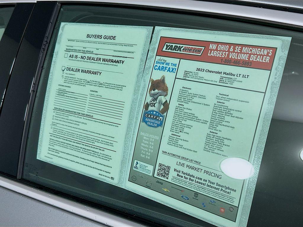 used 2023 Chevrolet Malibu car, priced at $16,615