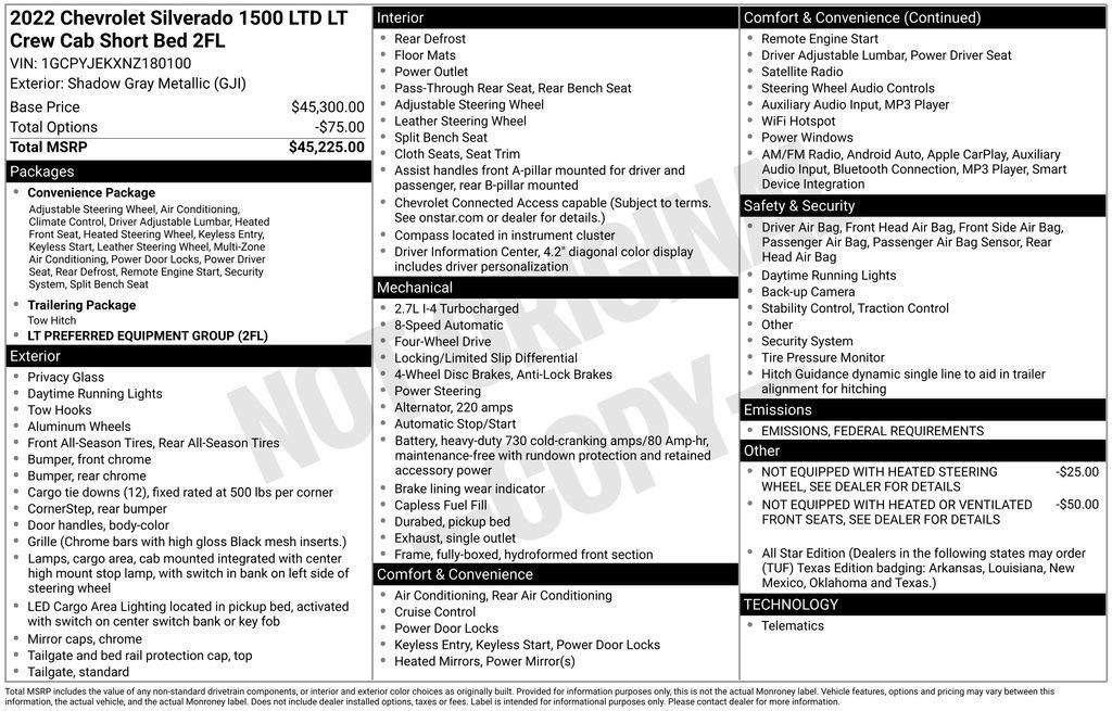 used 2022 Chevrolet Silverado 1500 Limited car, priced at $33,574
