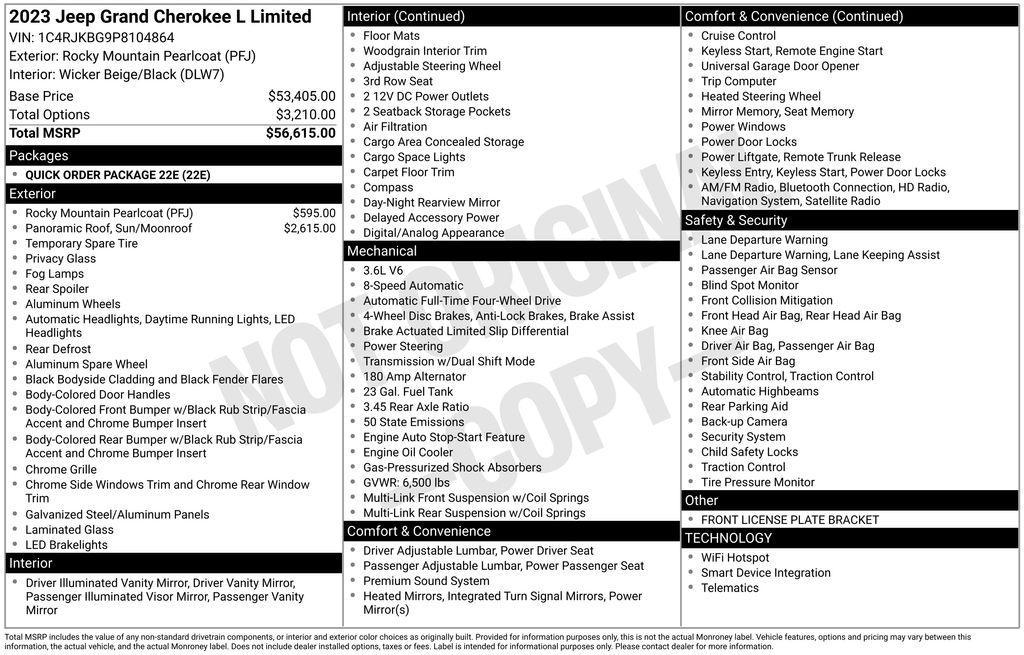 used 2023 Jeep Grand Cherokee L car, priced at $32,417