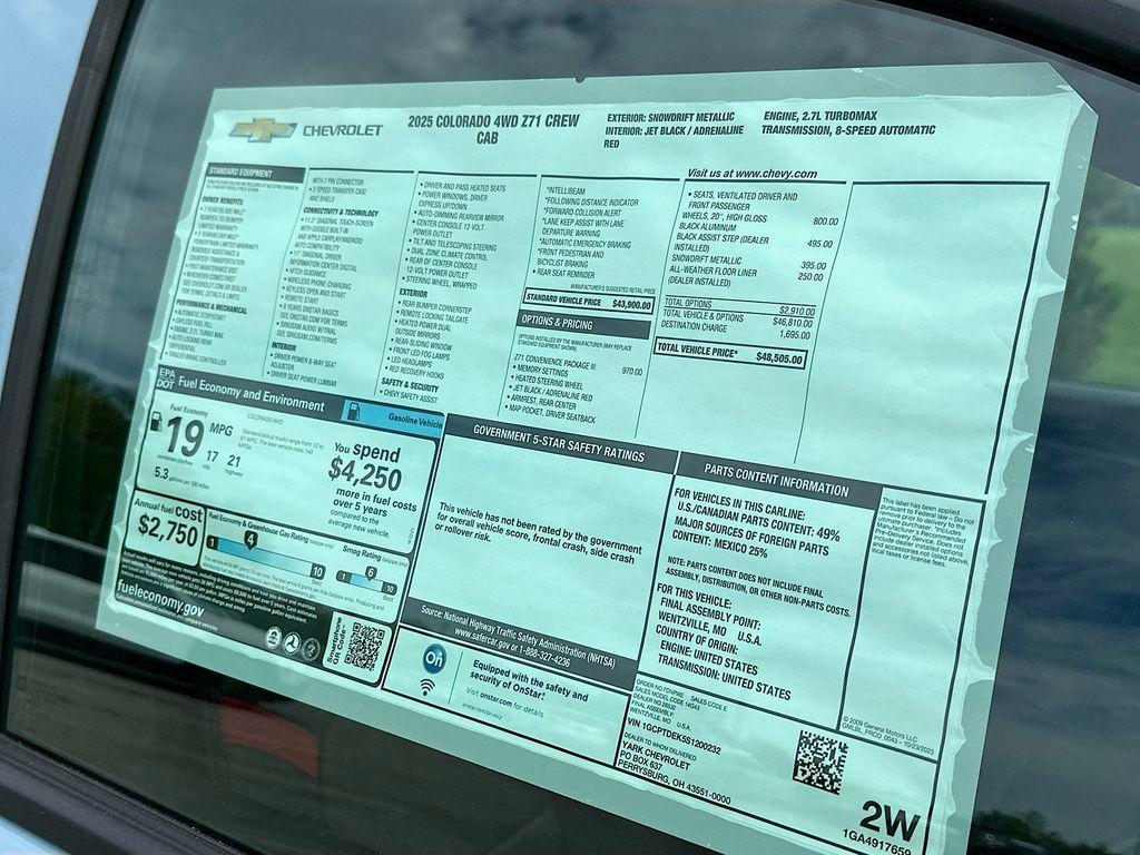 new 2025 Chevrolet Colorado car, priced at $48,505