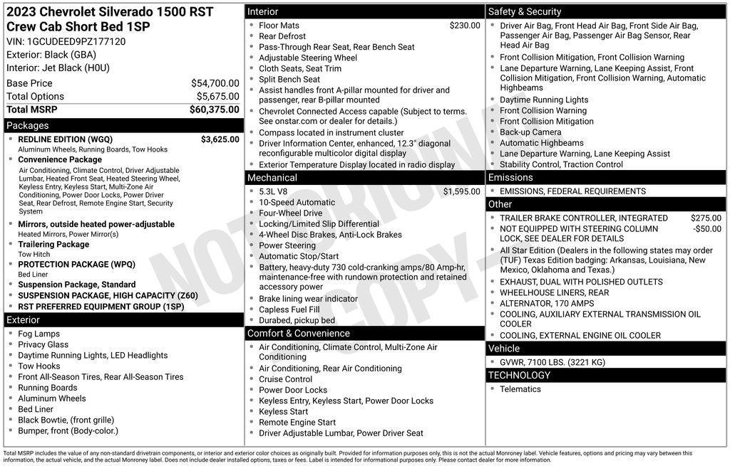 used 2023 Chevrolet Silverado 1500 car, priced at $44,998