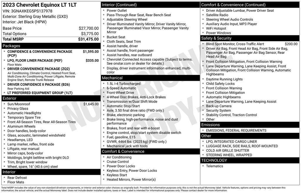 used 2023 Chevrolet Equinox car, priced at $23,416