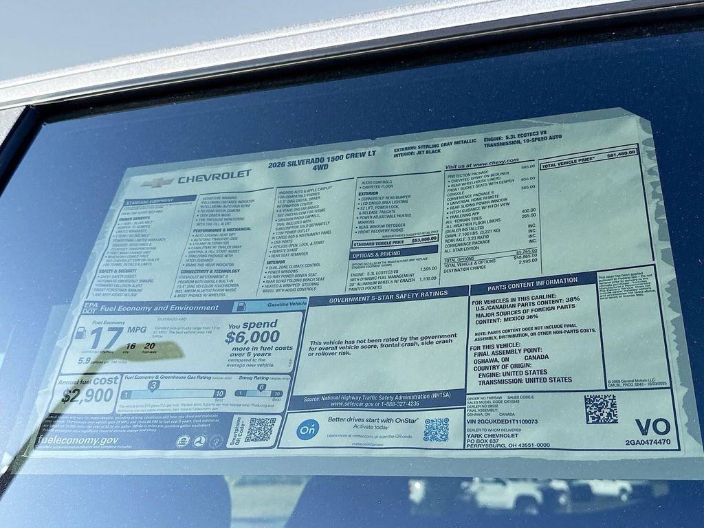 new 2026 Chevrolet Silverado 1500 car, priced at $57,960