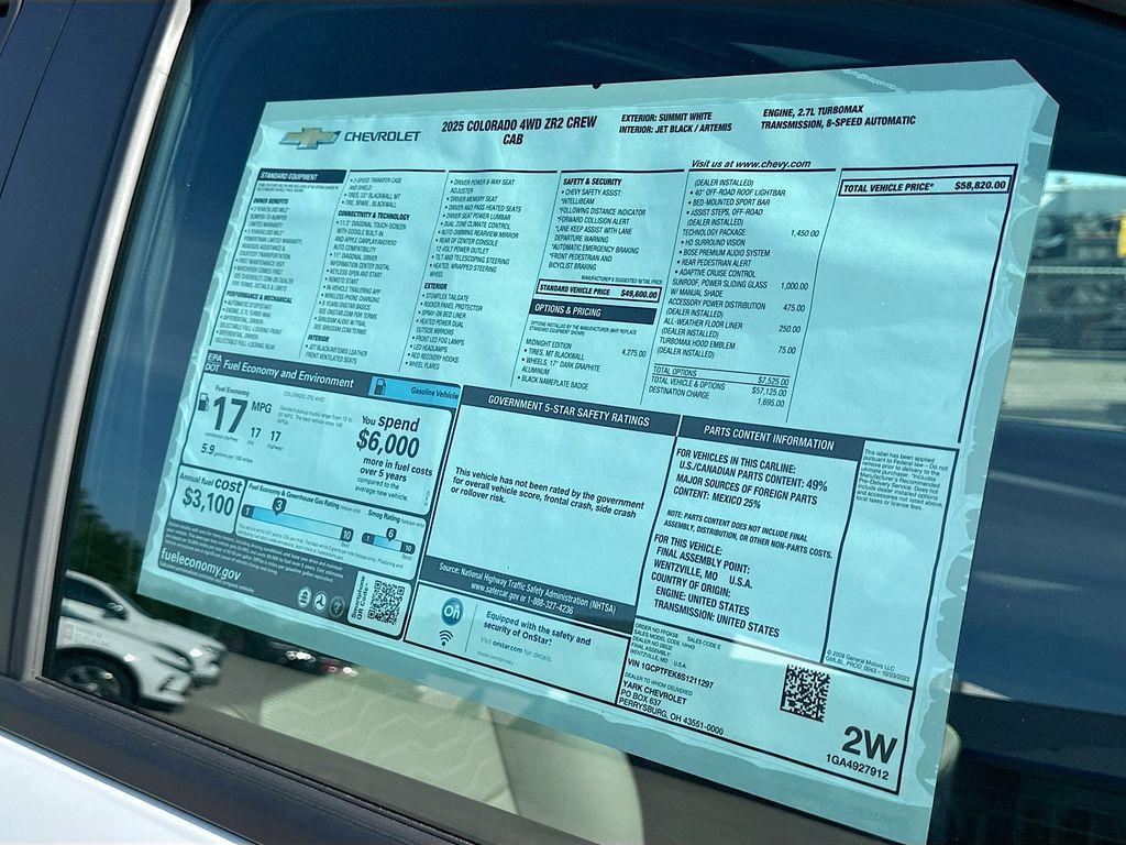 new 2025 Chevrolet Colorado car, priced at $58,820