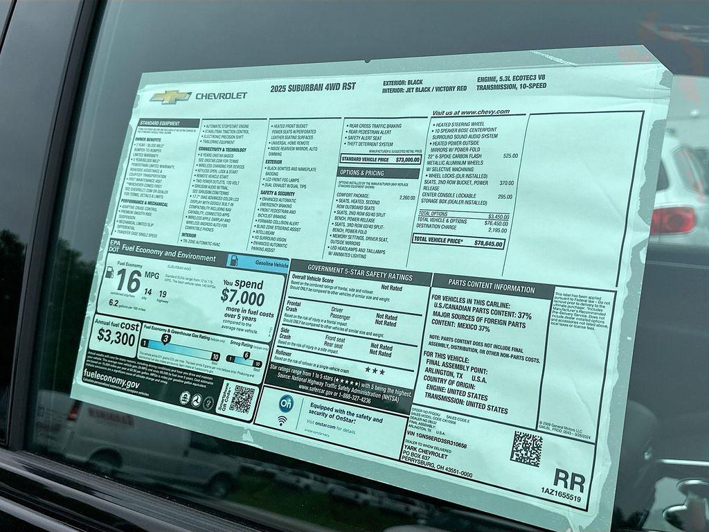 new 2025 Chevrolet Suburban car, priced at $78,645