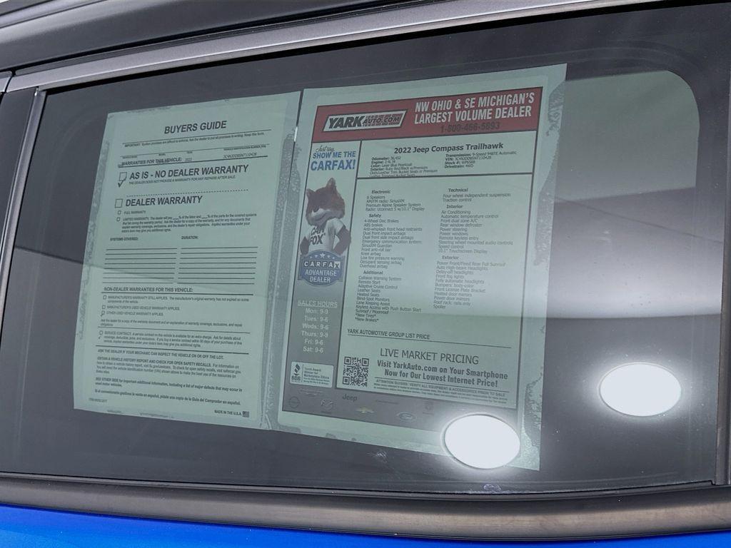 used 2022 Jeep Compass car, priced at $21,899