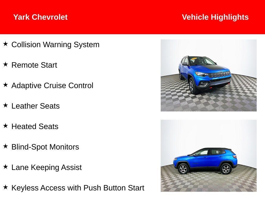 used 2022 Jeep Compass car, priced at $21,899