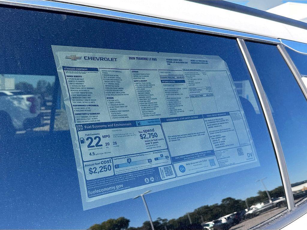 new 2026 Chevrolet Traverse car, priced at $49,145