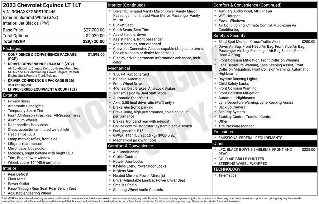 used 2023 Chevrolet Equinox car, priced at $22,973