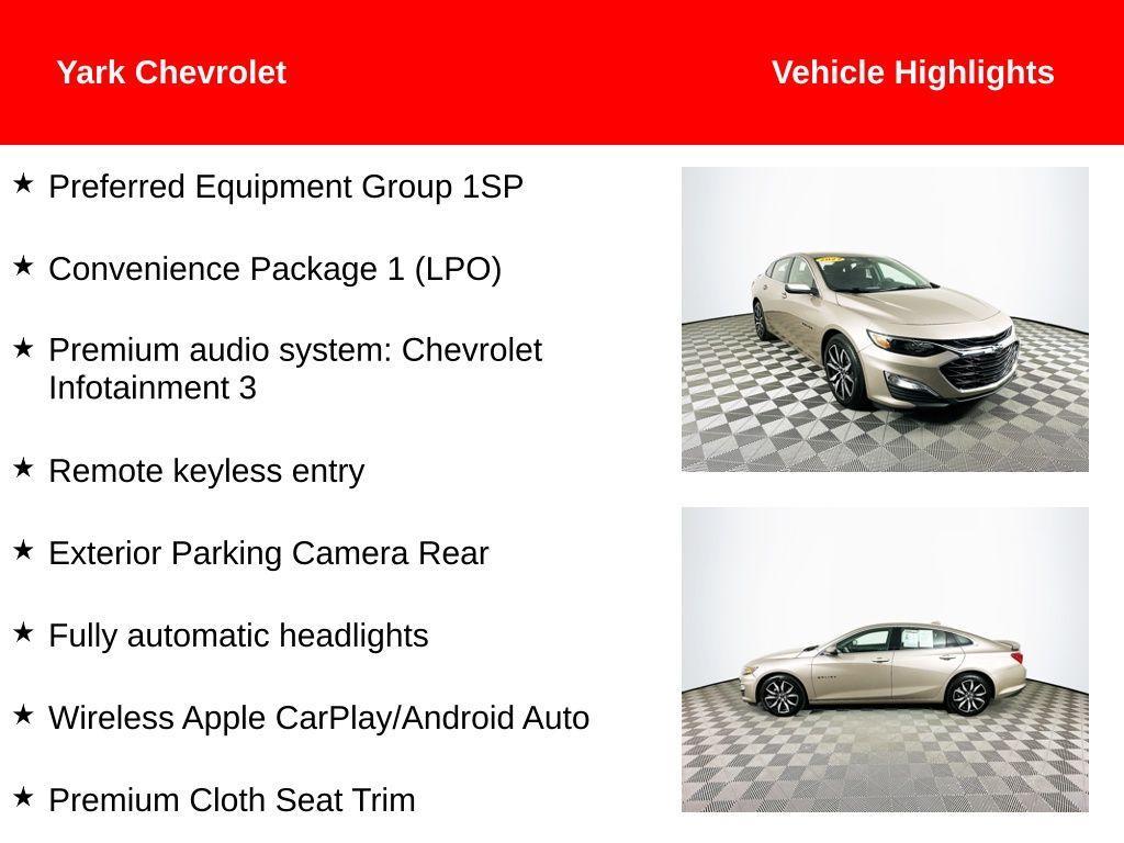 used 2022 Chevrolet Malibu car, priced at $20,656