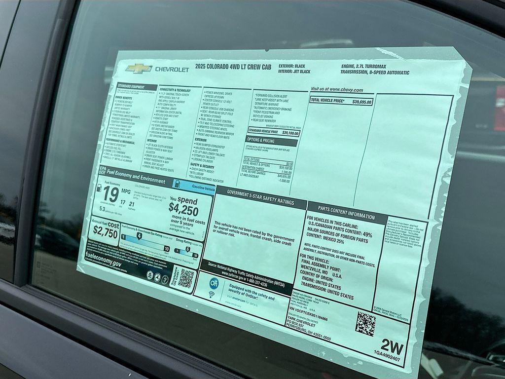 new 2025 Chevrolet Colorado car, priced at $39,695