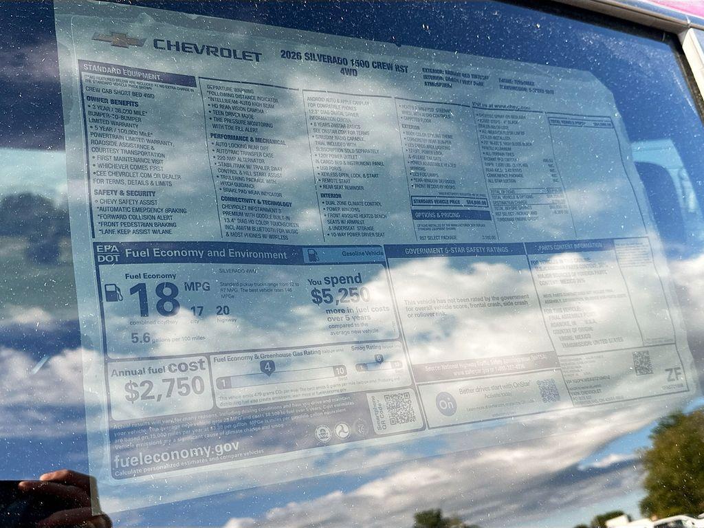 new 2026 Chevrolet Silverado 1500 car, priced at $51,750