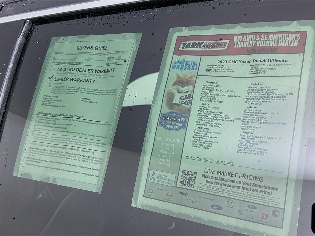 used 2023 GMC Yukon car, priced at $72,500