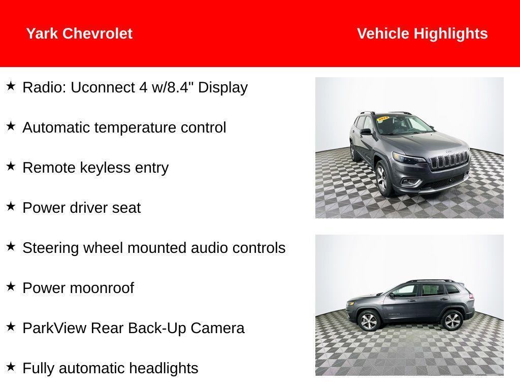used 2022 Jeep Cherokee car, priced at $27,500