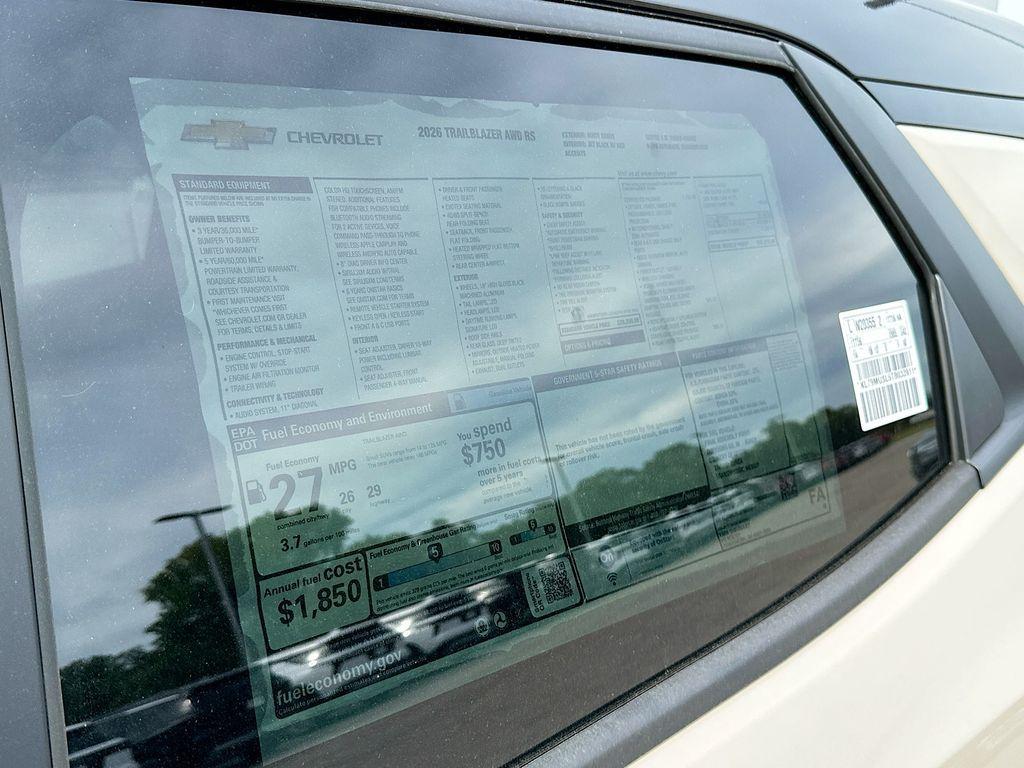 new 2026 Chevrolet TrailBlazer car, priced at $33,375