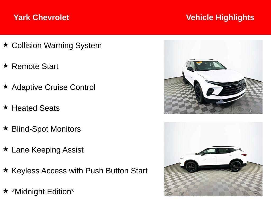 used 2024 Chevrolet Blazer car, priced at $25,487