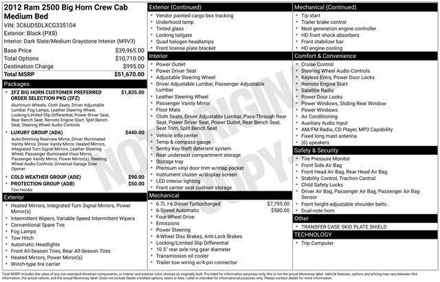 used 2012 Ram 2500 car, priced at $31,995