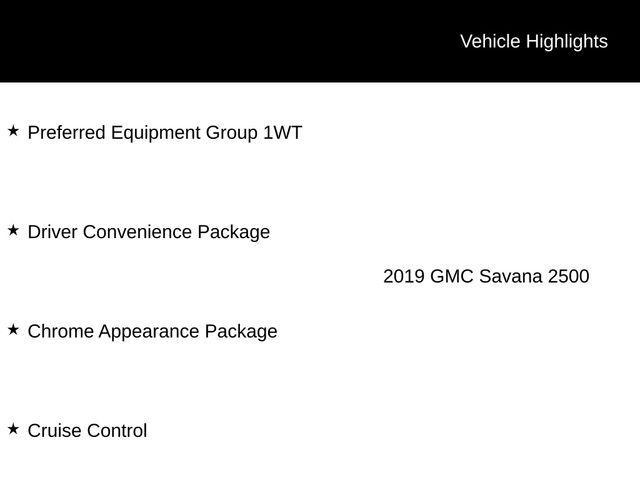 used 2019 GMC Savana 2500 car, priced at $22,995