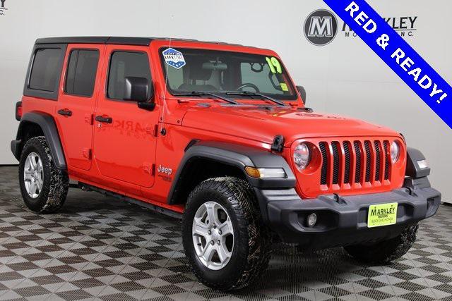 used 2019 Jeep Wrangler Unlimited car, priced at $23,972