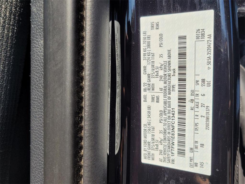 used 2022 Ford F-150 car, priced at $39,849