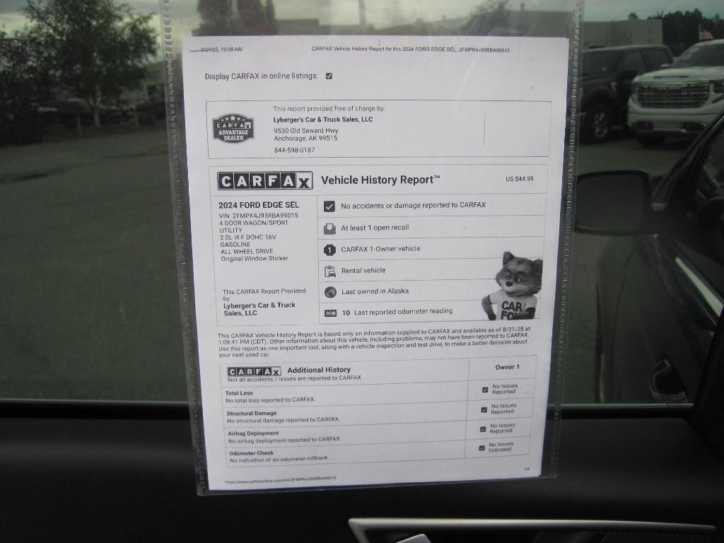 used 2024 Ford Edge car, priced at $26,950