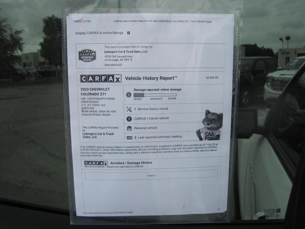 used 2023 Chevrolet Colorado car, priced at $43,950