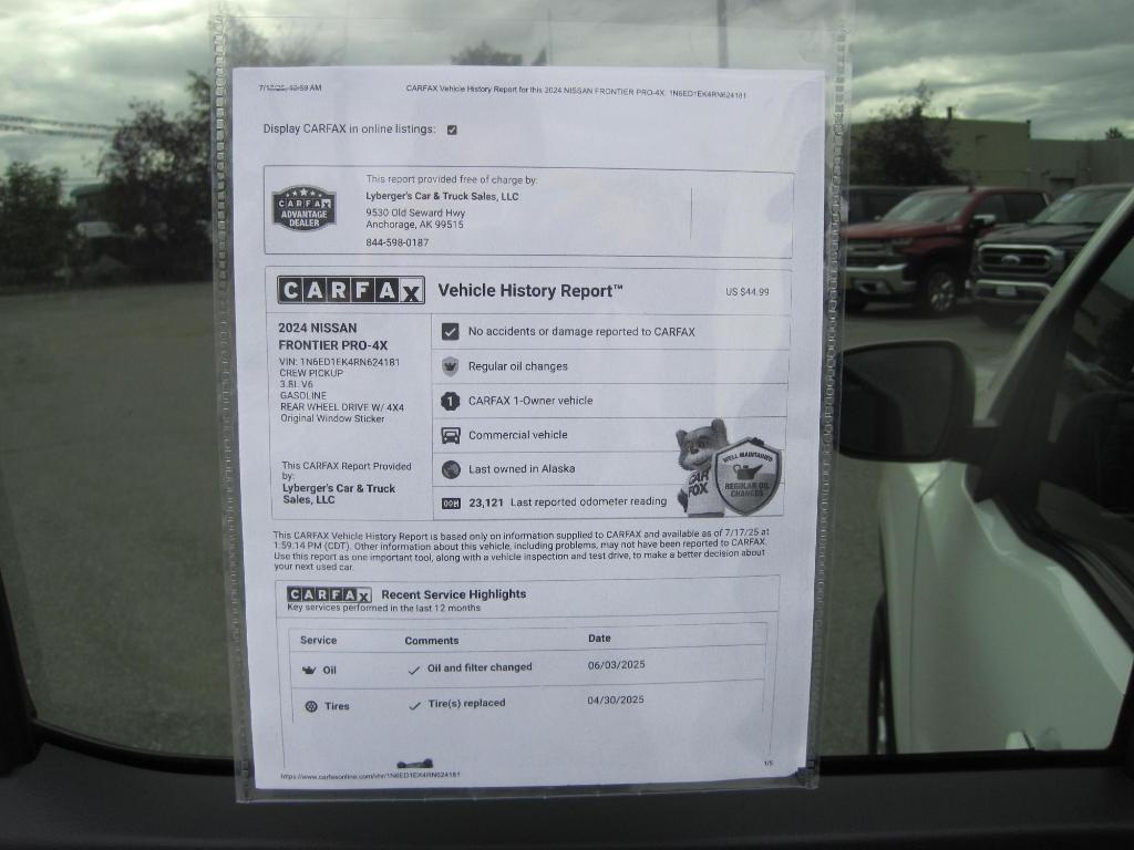 used 2024 Nissan Frontier car, priced at $39,950