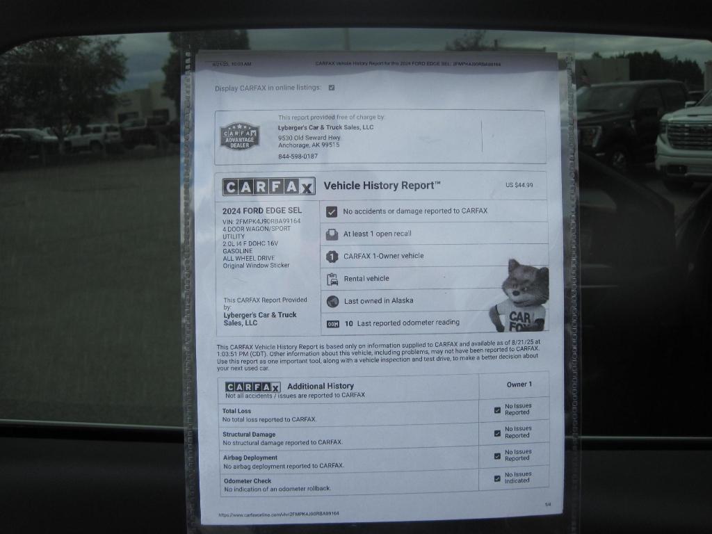 used 2024 Ford Edge car, priced at $26,950
