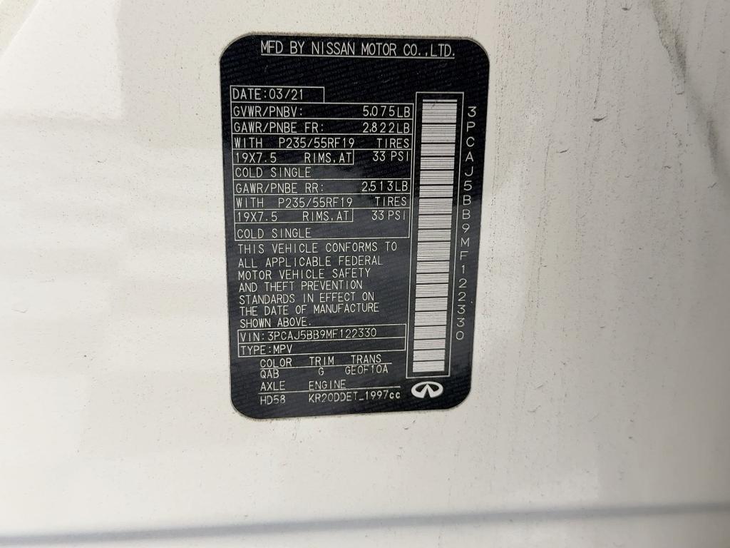 used 2021 INFINITI QX50 car, priced at $22,996