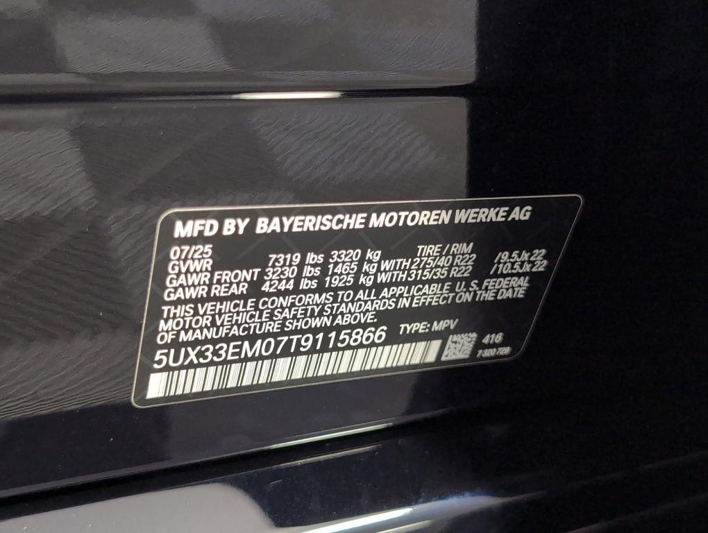 new 2026 BMW X7 car, priced at $122,425