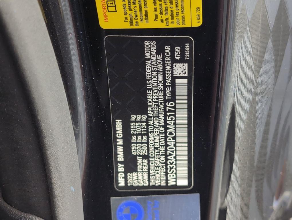 used 2023 BMW M4 car, priced at $68,098