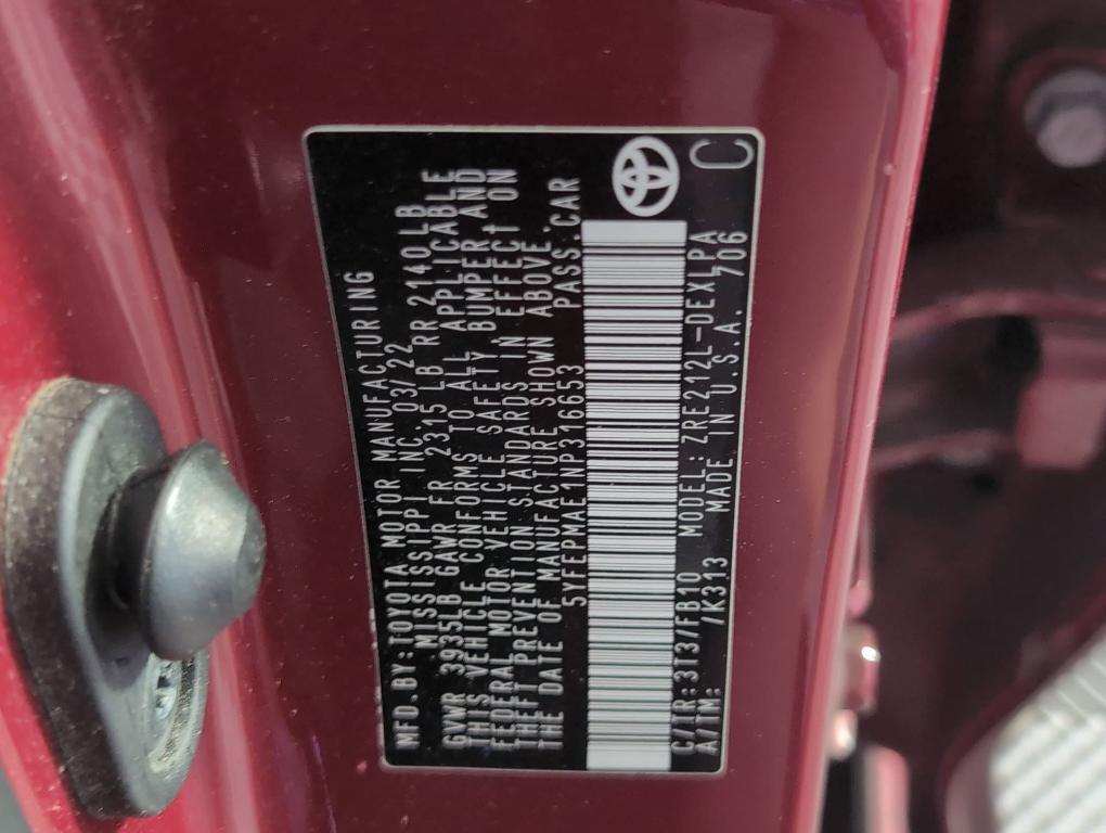 used 2022 Toyota Corolla car, priced at $15,999