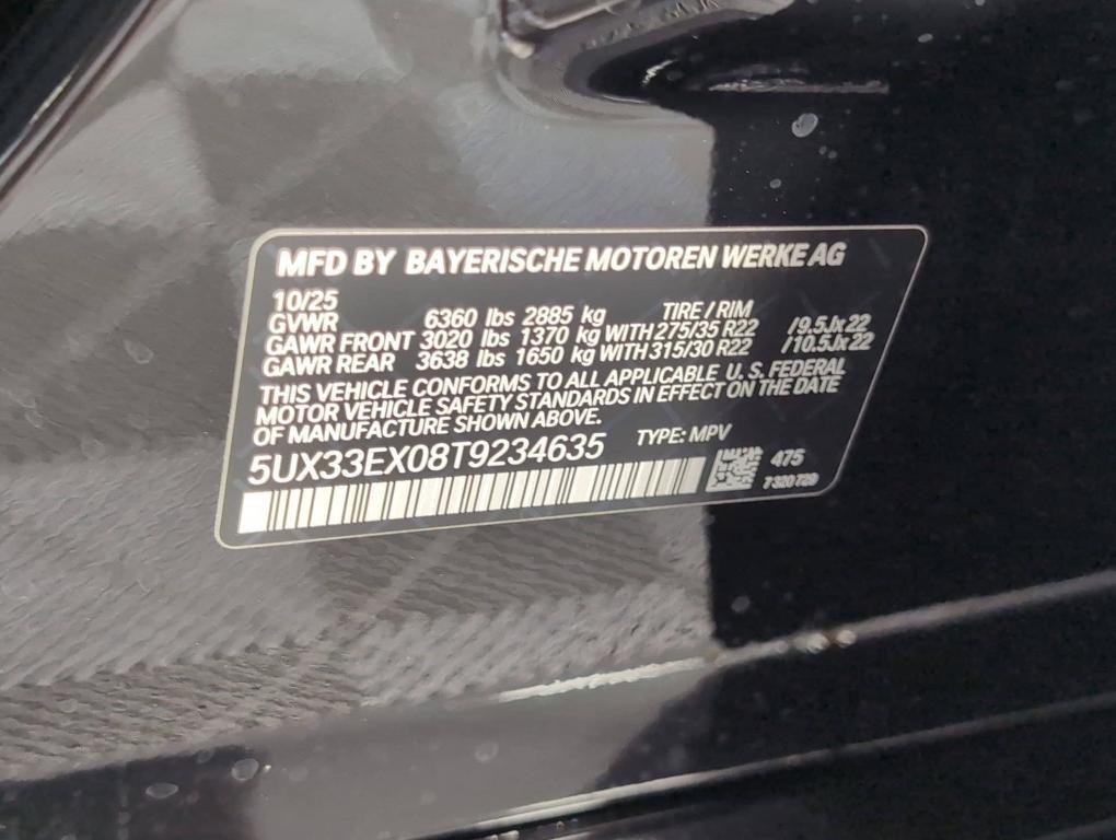 new 2026 BMW X6 car, priced at $92,560